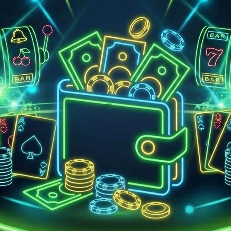 Rainbet Casino featuring a race car on a futuristic, glowing track.